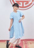 ao dai cach tan hoa nhi mau xanh cho be gai 2024-2